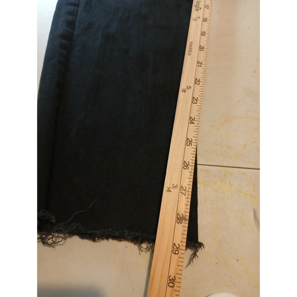 True Religion Geno Relaxed Slim Jeans Mens 36 Black Cut Off  Horseshoe READ